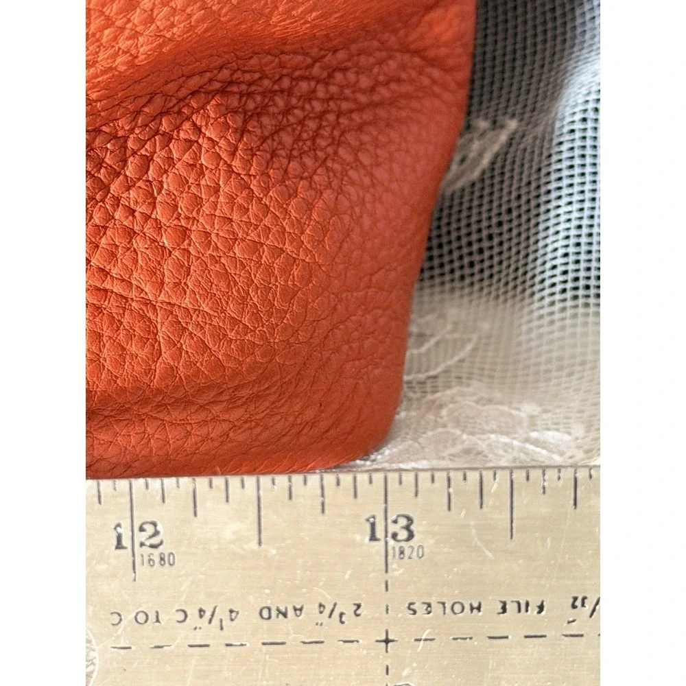 Coach Orange Leather Street Zip‎ Tote Casual Large Shoulder Bag (A2955)